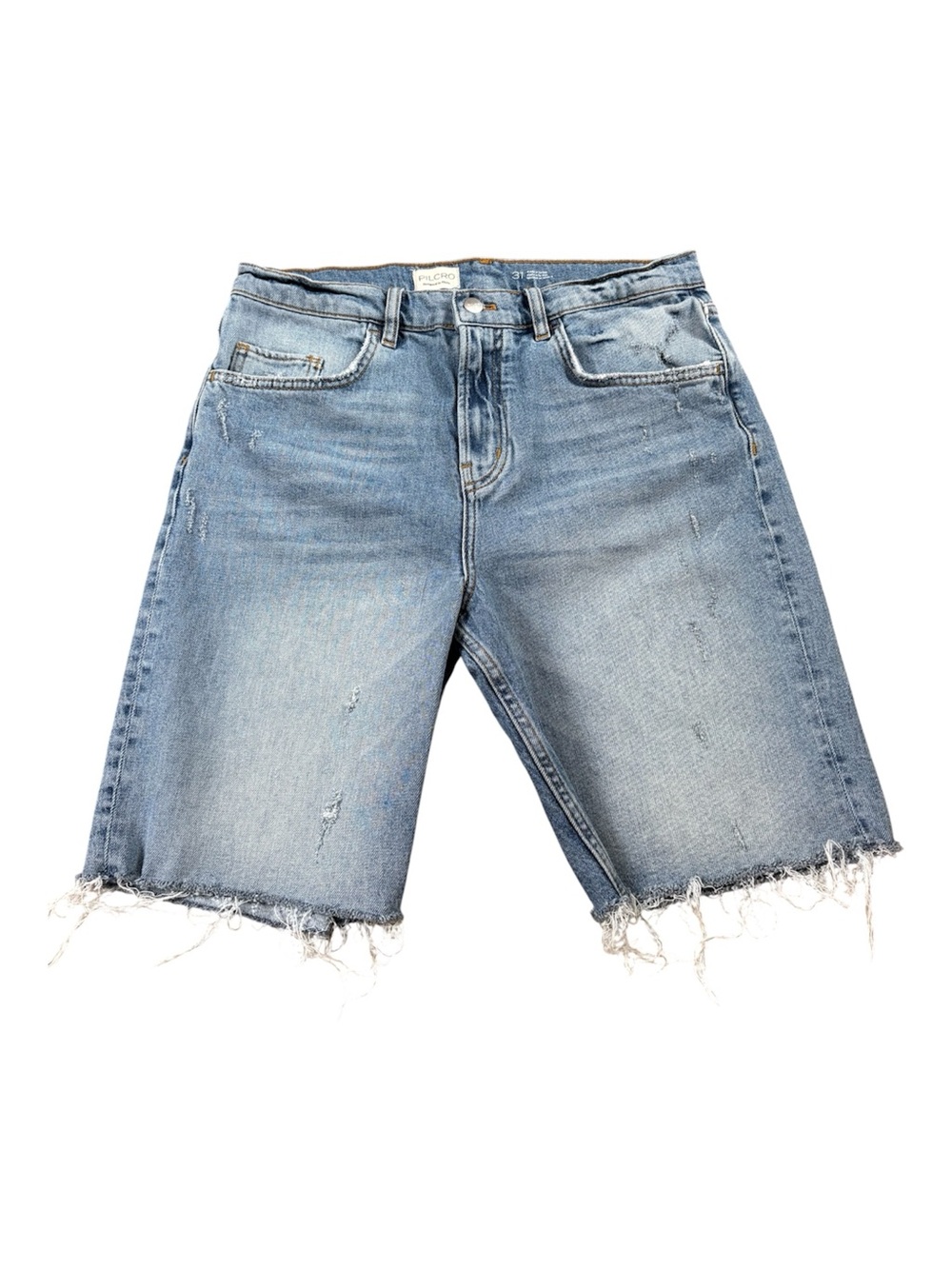Pilcro Frayed Bermuda Frayed Hem Jean Shorts. Size 31